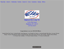 Tablet Screenshot of highlandelks981.com
